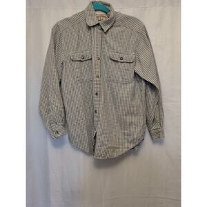The great Outdoors Checked Button Down S Shirt Women's Tan 2 Pockets